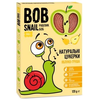 Натуральные конфеты Bob Snail Яблоко-Груша, 120 г - Pampik