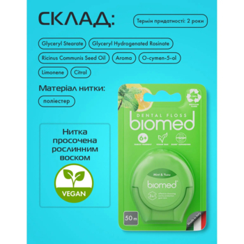 Зубна нитка Biomed Mint & Yuzu, 50 м - Pampik - 12