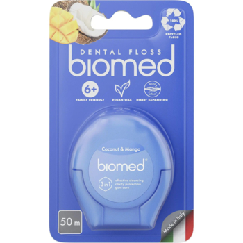 Зубна нитка Biomed Coconut & Mango, 50 м - Pampik