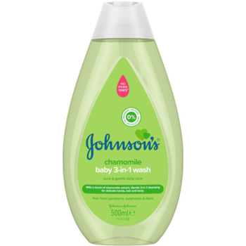 Гель для миття та купання Johnson's Baby Ромашка 3-in-1, 500 мл - Pampik
