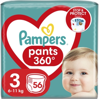 Підгузки-трусики Pampers Pants 3 (6-11 кг), 56 шт. - Pampik