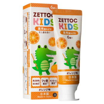 Дитяча зубна паста Zettoc Nippon Style Kids Orange, зі смаком апельсина, 60 г - Pampik - 2