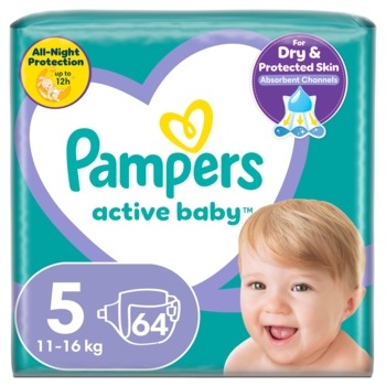 Підгузки на липучках Pampers Active Baby 5 (11-16 кг), 64 шт. - Pampik