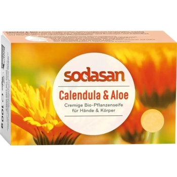 Органічне крем-мило Sodasan Календула-Алое протизапальне, 100 г - Pampik
