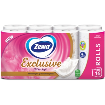 Туалетная бумага Zewa Exclusive Ultra Soft четырехслойная, 16 рулонов - Pampik - 2