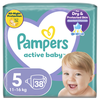 Підгузки на липучках Pampers Active Baby 5 (11-16 кг), 38 шт. - Pampik