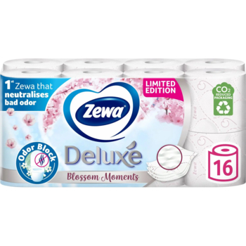 Туалетная бумага Zewa Deluxe лимитированная коллекция трехслойная, 16 рулонов - Pampik