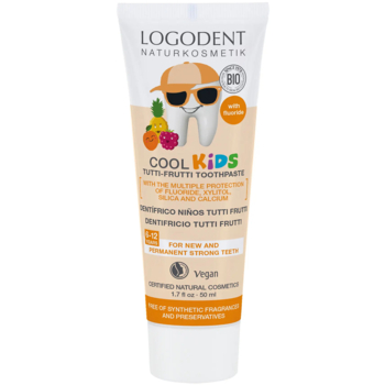 Дитячий зубний біо-гель Logodent Kids Тутті-Фрутті, 50 мл - Pampik