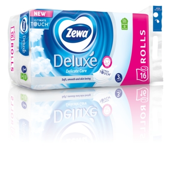 Туалетний папір Zewa Deluxe білий тришаровий, 16 рулонів - Pampik - 2