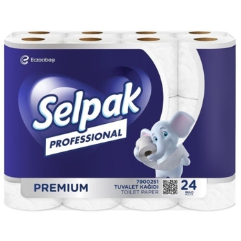 Туалетная бумага Selpak Professional Premium трехслойная, 24 рулона - Pampik