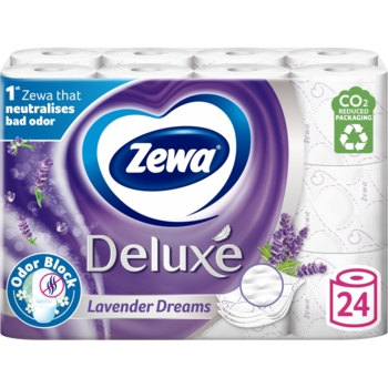 Туалетная бумага Zewa Deluxe Лаванда трехслойная, 24 рулона - Pampik - 2