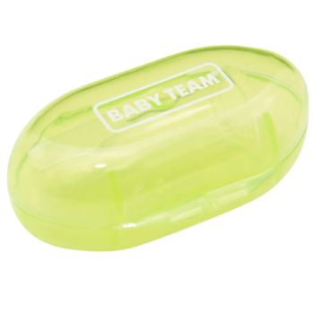 Зубна щітка-масажер Baby Team з контейнером, салатовий (7200) - Pampik - 2