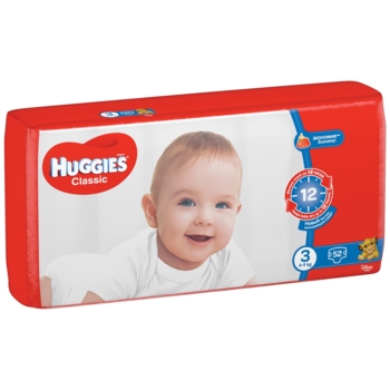 Підгузки на липучках Huggies Classic 3 (4-9 кг), 52 шт. - Pampik