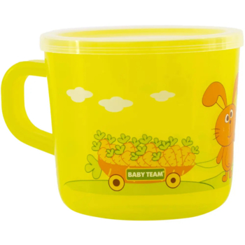 Чашка детская Baby Team с крышечкой 200 мл (6007_зелена) - Pampik - 2