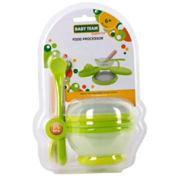 Набір для годування Baby Team, зелений (6095) - Pampik - 3