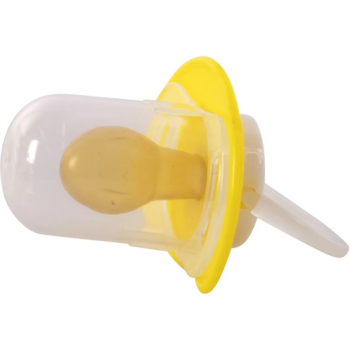 Пустышка латексная Baby Team классическая ночная, 6+ мес., желтый (3225) - Pampik - 4