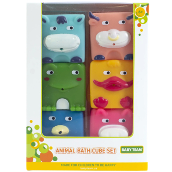 Набір іграшок для ванної Baby Team Звірята-кубики (9050_ набір з каченям) - Pampik - 2