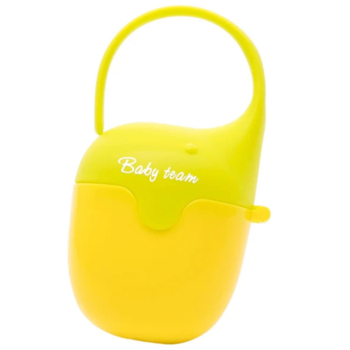 Контейнер для пустушки Baby Team (3301_жовто-салатовий) - Pampik
