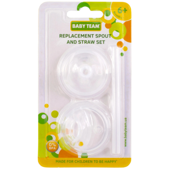 Набор для поильника Baby Team, силиконовый спаут и трубочка, 6+ мес. (5055) - Pampik - 3