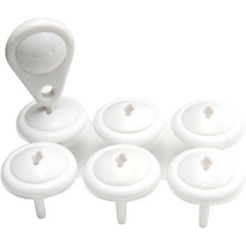 Заглушки для розеток Baby Team, 6 шт., білий (7600) - Pampik