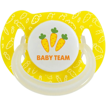 Пустышка латексная Baby Team классическая ночная, 6+ мес., желтый (3225) - Pampik