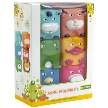 Набір іграшок для ванної Baby Team Звірята-кубики (9050_ набір з каченям) - Pampik - 4