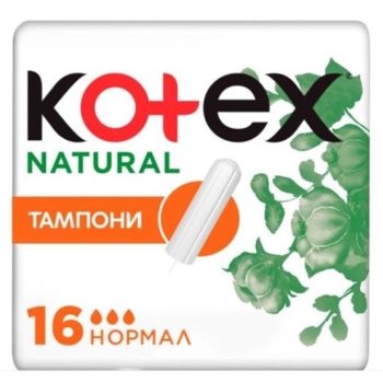 Тампони гігієнічні Kotex Natural Normal, 16 шт. - Pampik