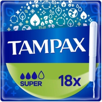 Тампони Tampax Compak Super, з аплікатором, 18 шт. - Pampik