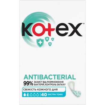 Прокладки ежедневные Kotex Antibacterial Extra Thin, 40 шт. - Pampik - 2