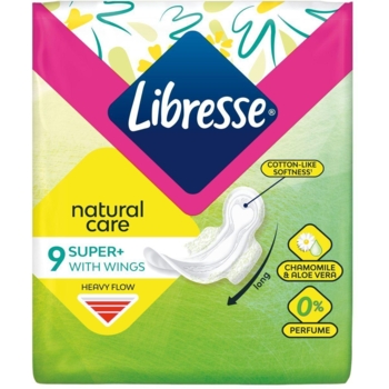 Прокладки гигиенические Libresse Natural Care Ultra Super, 9 шт. - Pampik