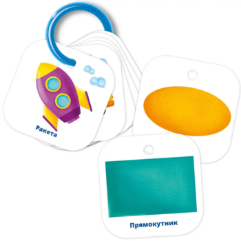 Карточки на кольце Vladi Toys Фигуры и формы, Транспорт, укр. язык (VT2000-02) - Pampik - 2