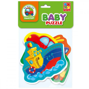 Бебі пазли Vladi Toys Транспорт, 16 елементів (VT1106-96) - Pampik - 2