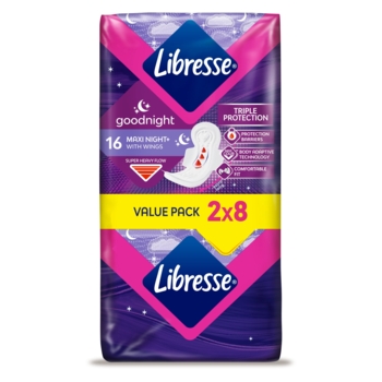 Прокладки гігієнічні Libresse Goodnight Maxi, 16 шт. - Pampik - 2