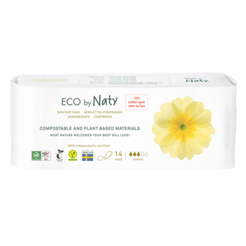 Прокладки гігієнічні Eco by Naty Normal, 14 шт. - Pampik