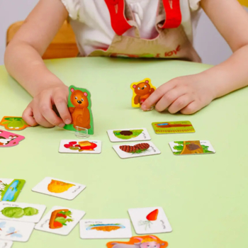 Игра настольная Vladi Toys Мини-розвивашка В лесу и на ферме, украинский язык (VT1804-46) - Pampik - 4