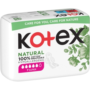 Прокладки гігієнічні Kotex Natural Super, 7 шт. - Pampik - 2