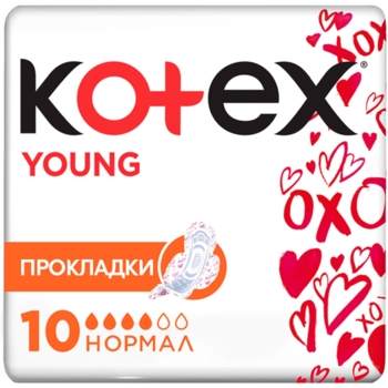 Прокладки гігієнічні Kotex Young Normal, 10 штук - Pampik