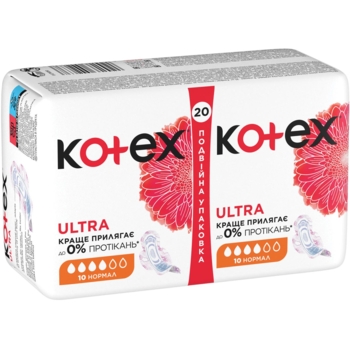 Прокладки гігієнічні Kotex Ultra Dry Normal Duo, 20 шт. - Pampik - 3