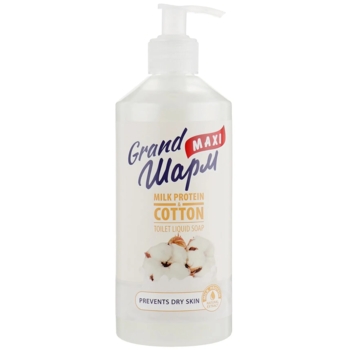Рідке крем-мило Grand Шарм Молочний протеїн та Бавовна, 500 мл - Pampik