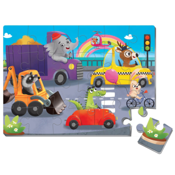 М'які пазли Vladi Toys Транспорт, укр. мова, 24 елементи (VT1102-32) - Pampik - 2