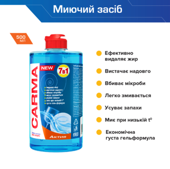 Средство для мытья посуды Carma Актив, 500 мл - Pampik - 5