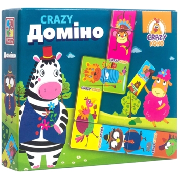 Настольная игра Vladi Toys Crazy Koko Домино, укр. язык (VT8055-10) - Pampik