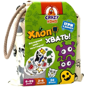 Гра в мішечку Vladi Toys Хлоп Хвати, укр. мова (VT8077-13) - Pampik