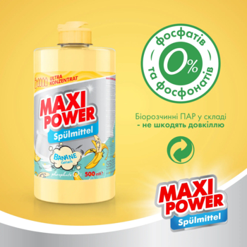 Засіб для миття посуду Maxi Power Банан, 500 мл - Pampik - 4