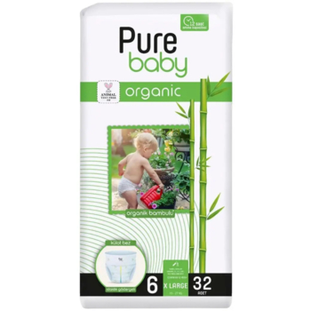 Підгузки-трусики Pure Baby Jumbo Organic 6 (15-25 кг) 32 шт. - Pampik