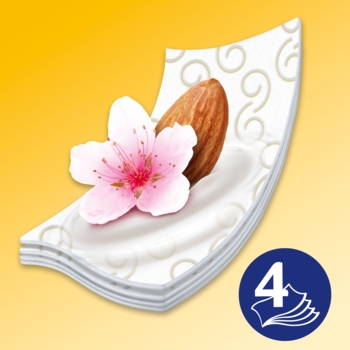Папір туалетний Zewa Exclusive Almond Blossom чотиришаровий, 8 рулонів - Pampik - 3