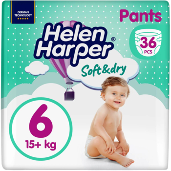 Подгузники-трусики Helen Harper Soft&Dry 6 (15+ кг), 36 шт. - Pampik