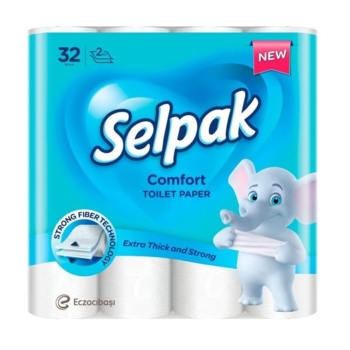 Туалетний папір Selpak Comfort двошаровий, 32 рулони - Pampik