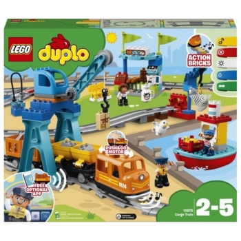 Конструктор LEGO DUPLO Town Вантажний поїзд, 105 деталей (10875) - Pampik