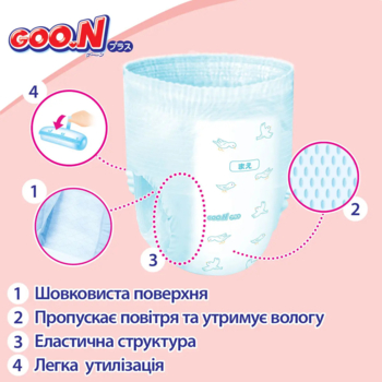 Підгузки-трусики унісекс Goo.N Plus XL (12-20 кг), 38 шт. - Pampik - 9